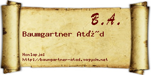 Baumgartner Atád névjegykártya